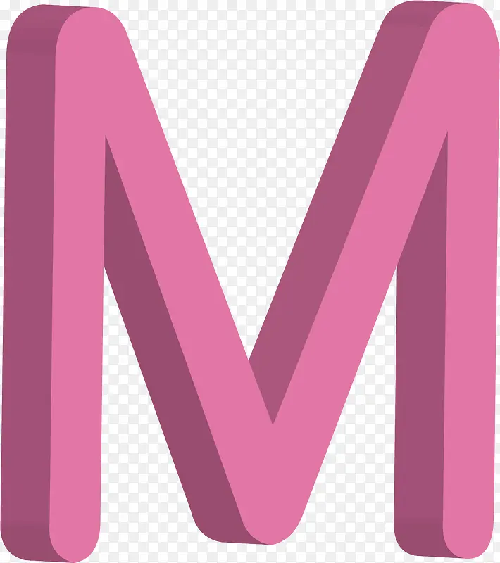 创意紫色字母M