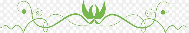 创意矢量绿色藤蔓手绘图