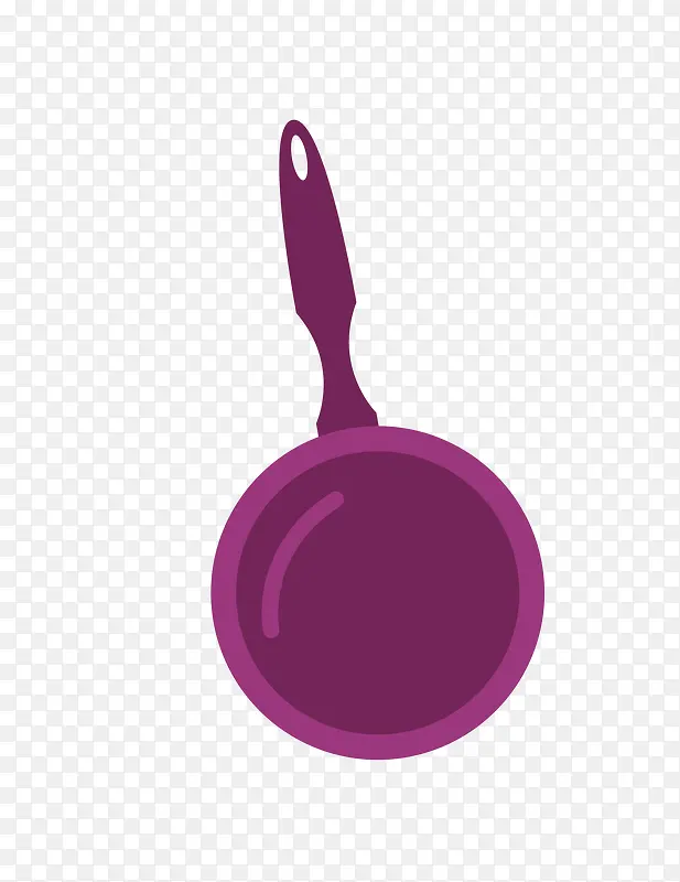 矢量紫色平底锅炒锅