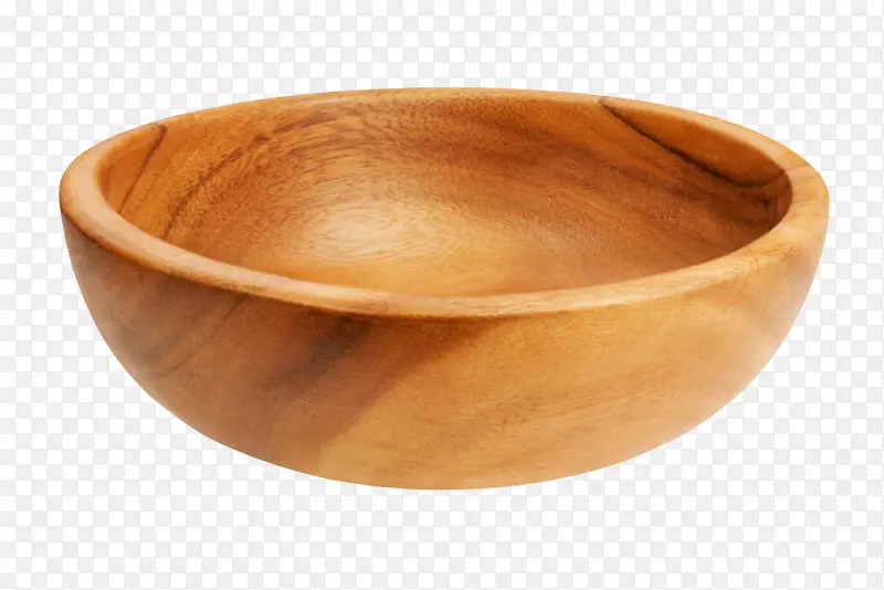 棕色容器防摔空的木制碗实物