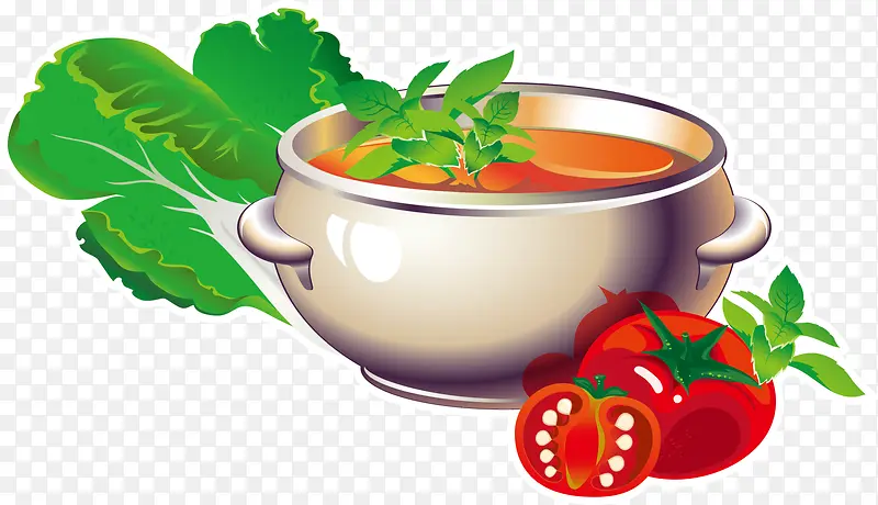 美味红色番茄汤