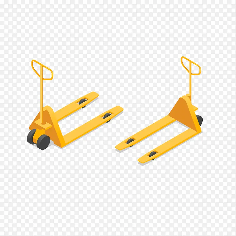 黄色搬运工具小型叉车