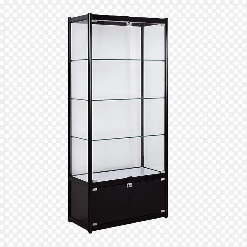 黑色立式玻璃柜