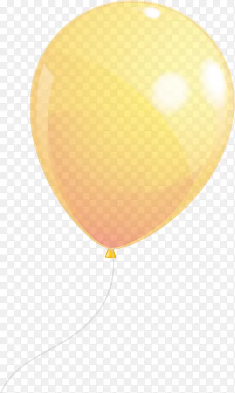 手绘黄色气球