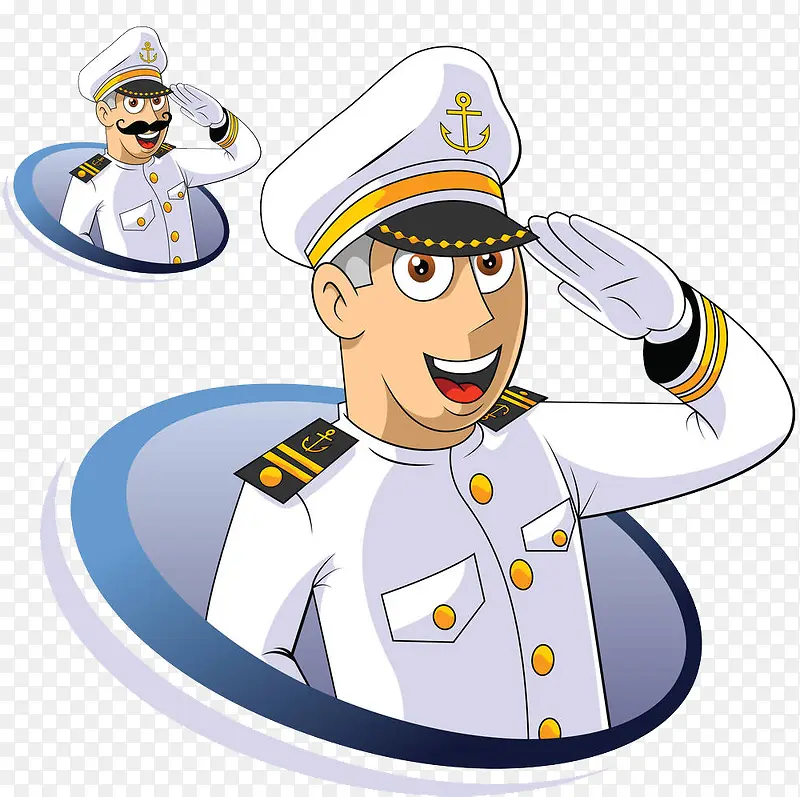 卡通男性海军制服