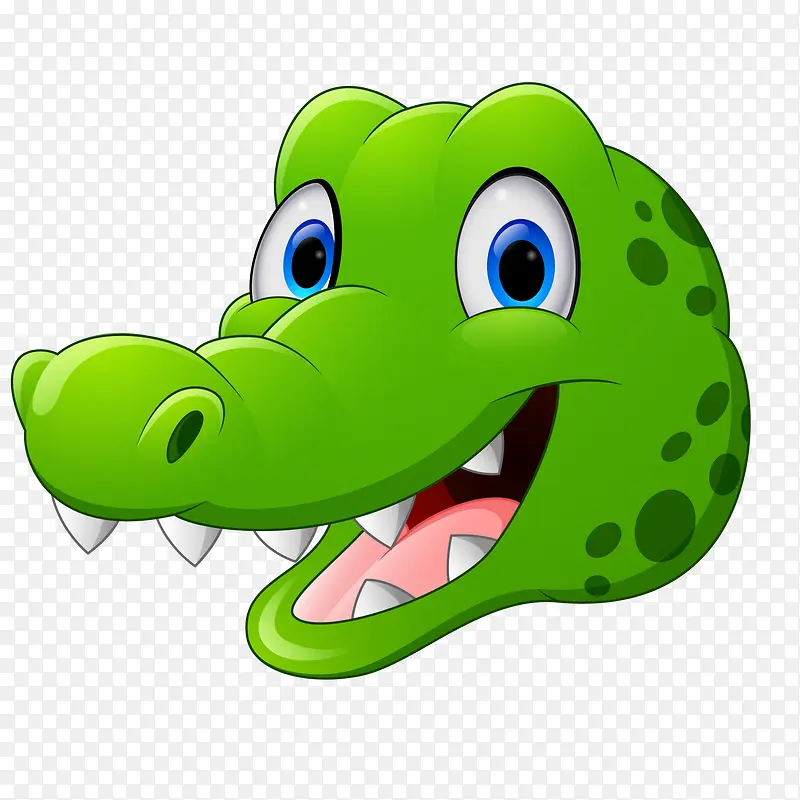 卡通鳄鱼头像设计