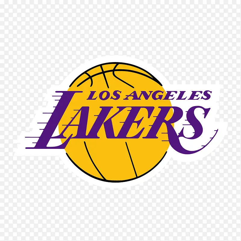 紫色洛杉矶湖人篮球图标