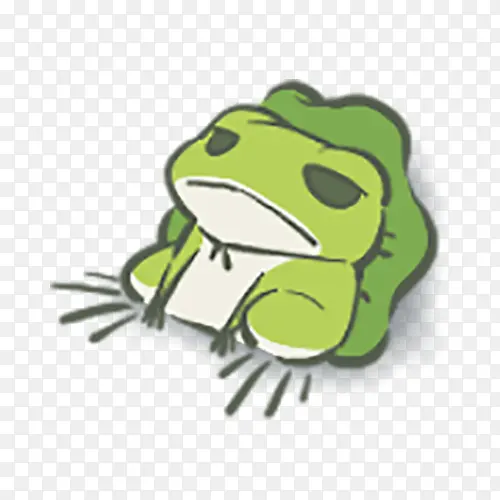 发呆的卡通小青蛙