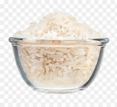 透明碗里的大米