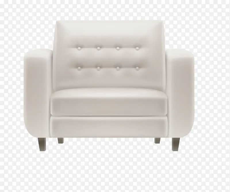 白色皮质沙发椅家具