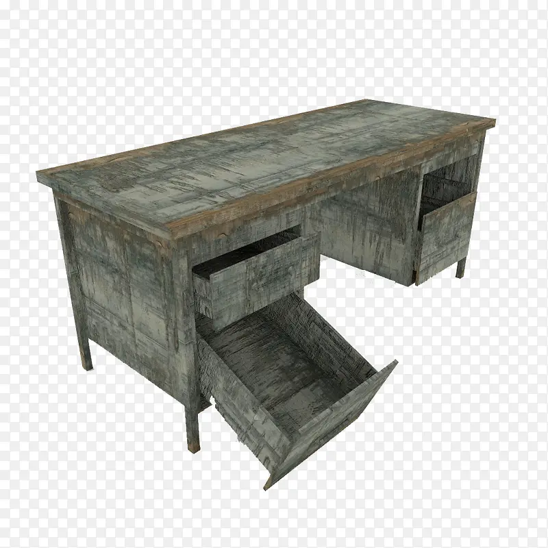 灰色破旧桌子