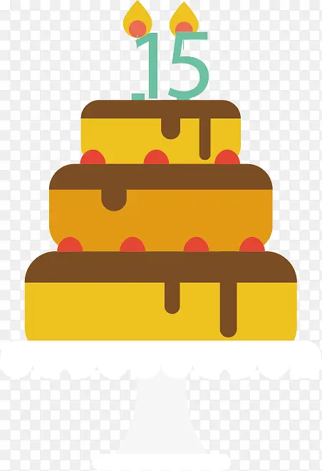 15周年庆典蛋糕