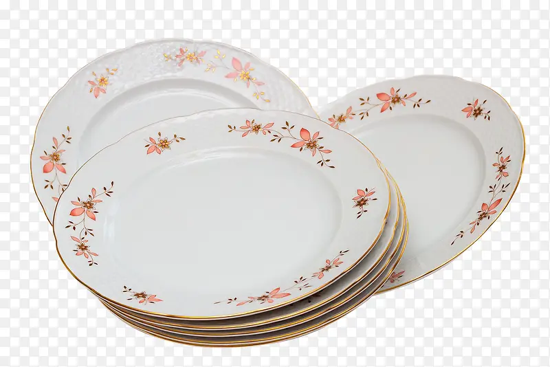 白色花边瓷器餐盘