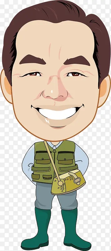 微笑男子大头贴