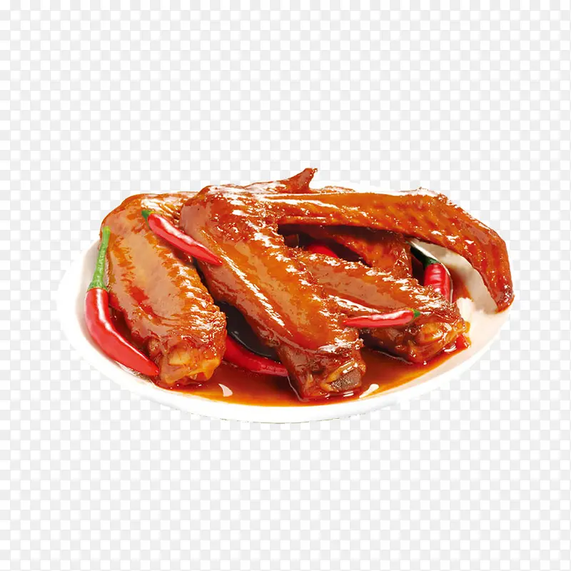 产品实物尖椒卤鸭翅