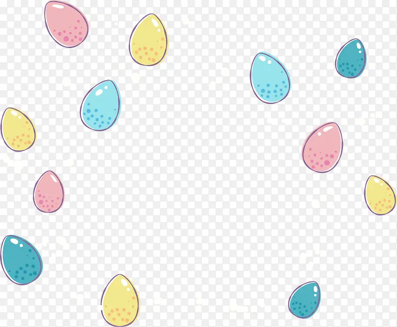 复活节多彩彩蛋背景