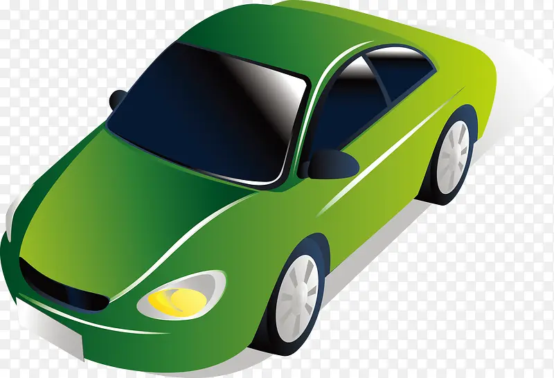 绿色汽车科技元素
