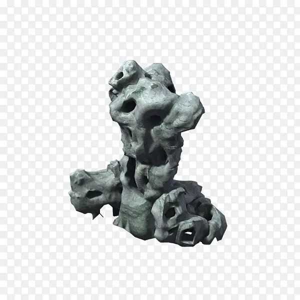 游戏场景中的假石山