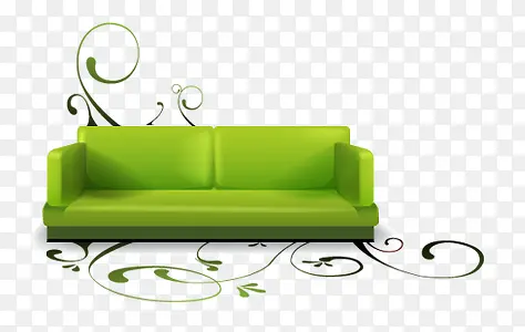 绿色沙发素材