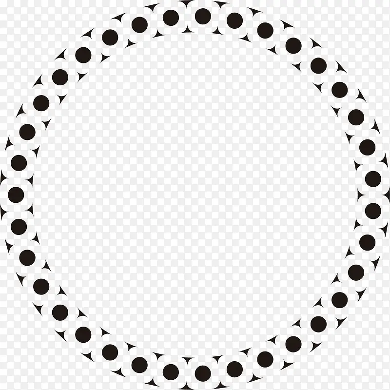 手绘黑色圆圈圆点