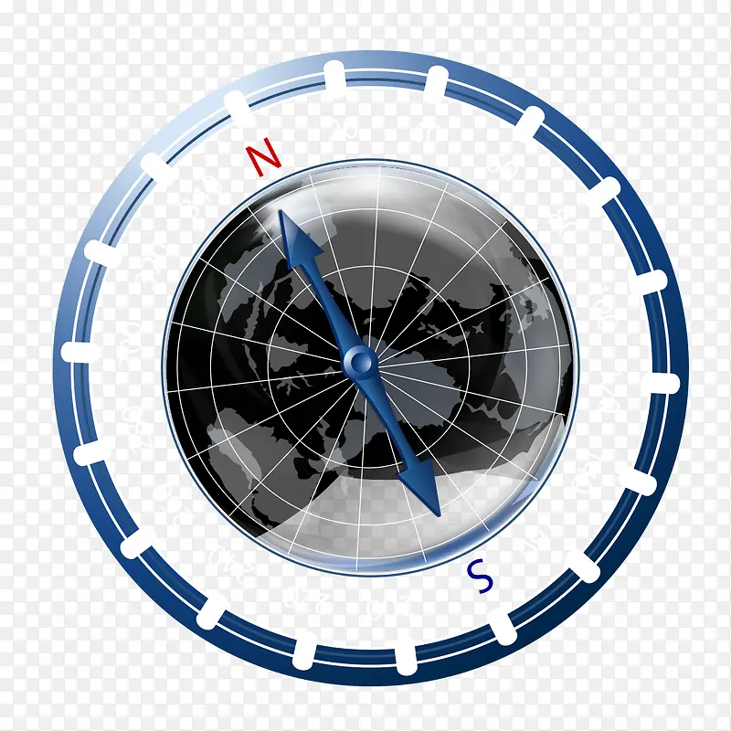 圆形指南针
