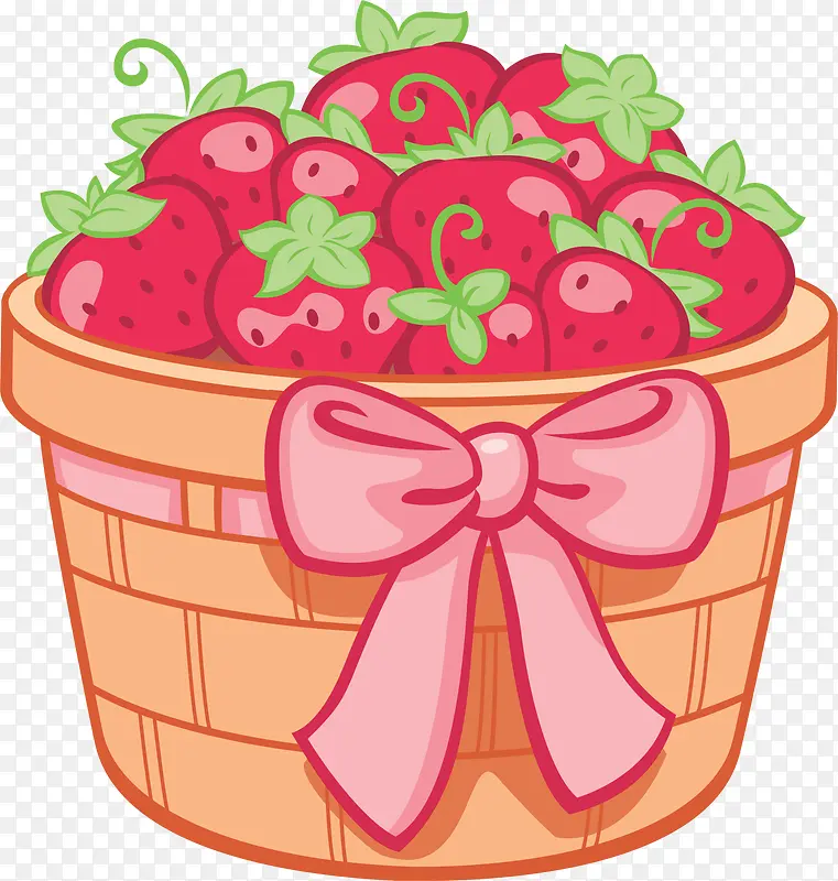 手绘草莓篮