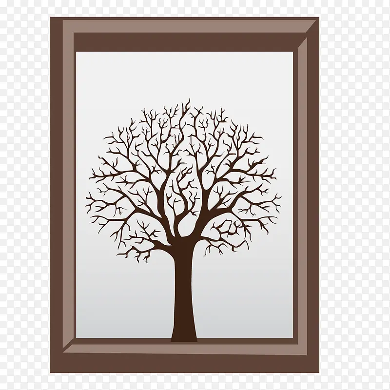 卡通树木相框设计