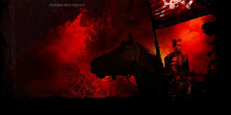 游戏场景渲染人物坐骑马红色光效
