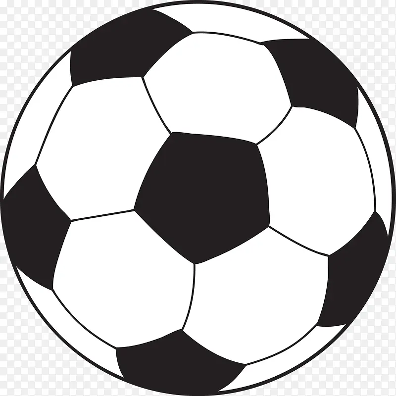 黑白色足球素材图