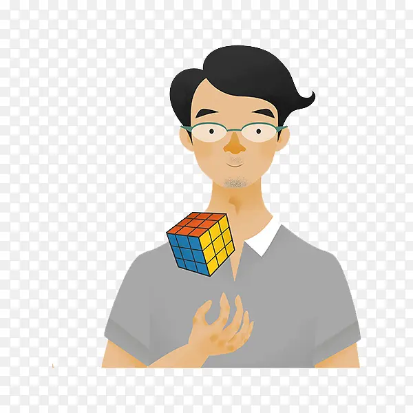 魔方男孩PNG图片素材下载_图片编号qearxnwq-免抠素材网