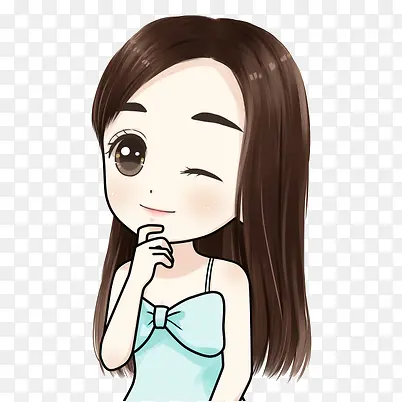 穿睡衣眨眼小女孩Q图