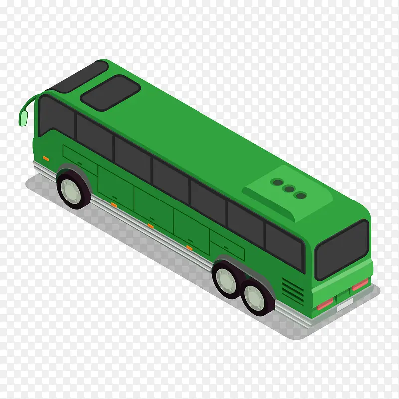绿色公交矢量素材