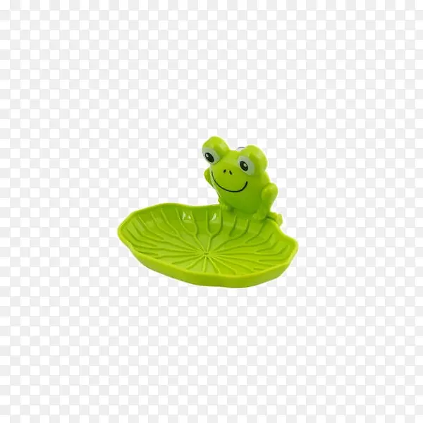 家英清新可爱青蛙双吸盘香皂盒绿