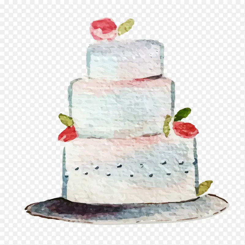 婚礼蛋糕设计矢量图