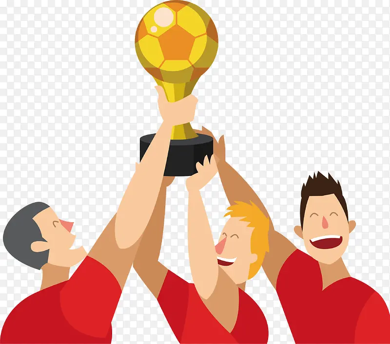 矢量2018足球世界杯奖杯插画