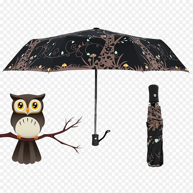 猫头鹰全自动雨伞