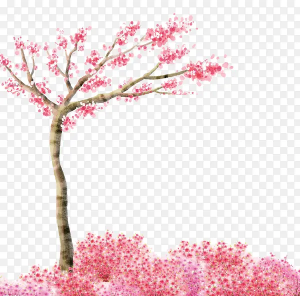 粉色小树