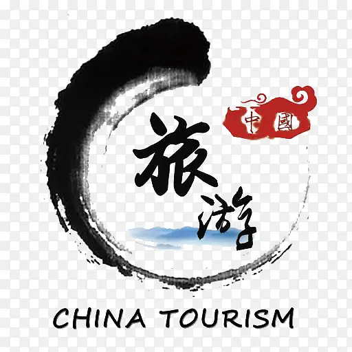 中国旅游水墨风格图标