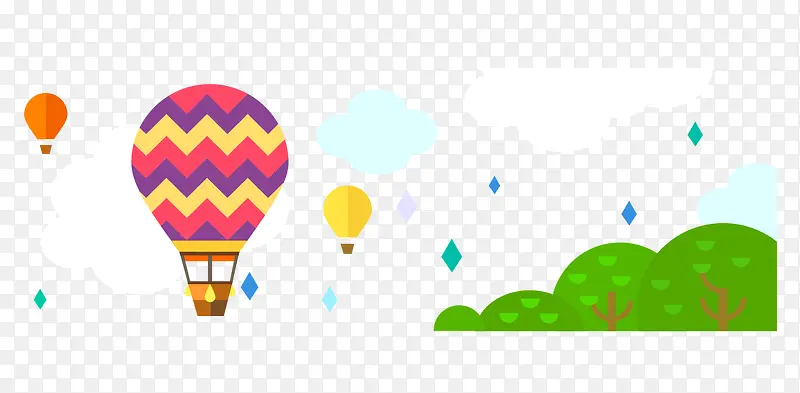 风景和氢气球