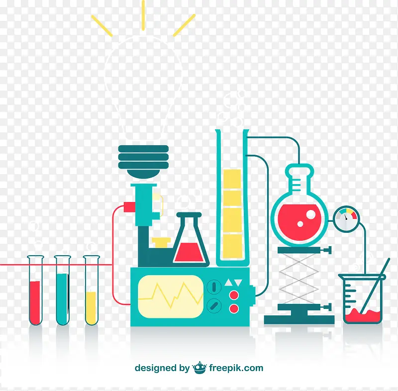 化学器皿背景矢量素材下载