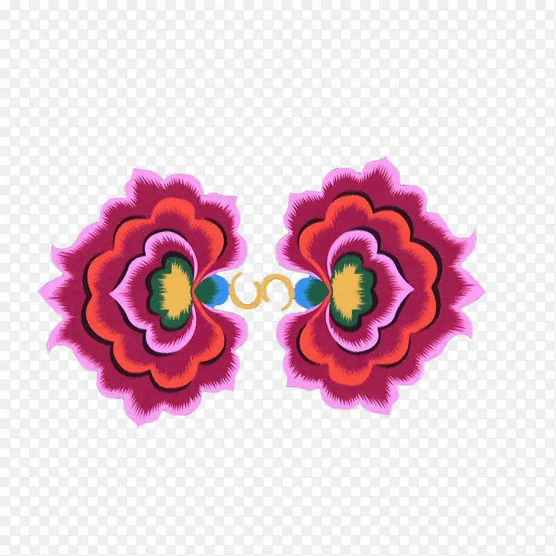 卡通彝族绣花简图