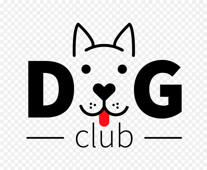 狗狗吐舌头超萌创意logo矢量下载