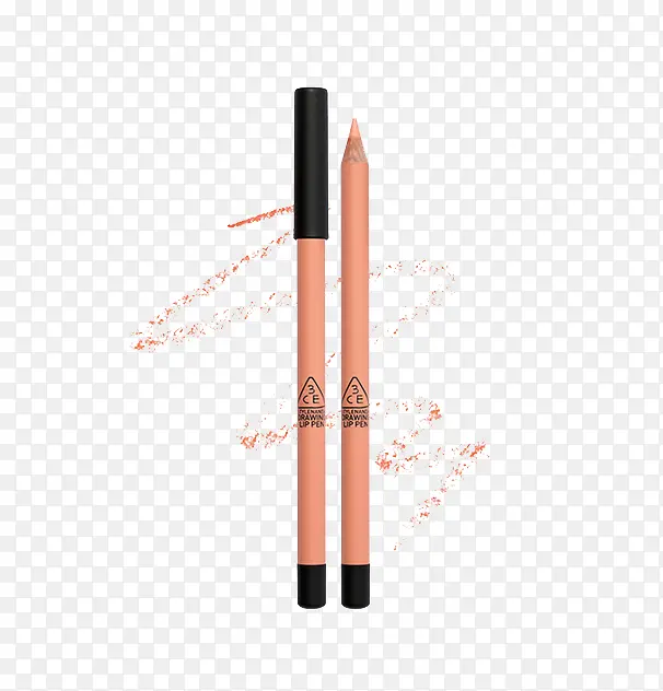 现代浅橘色3CE唇线笔