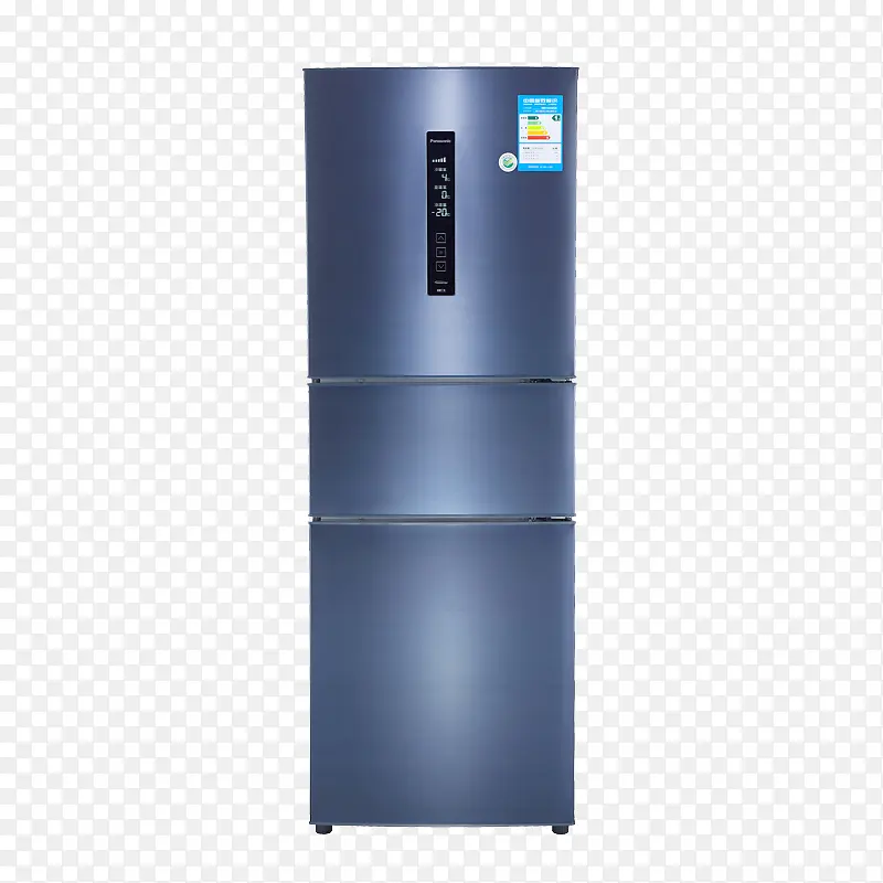 雅尊蓝三门冰箱