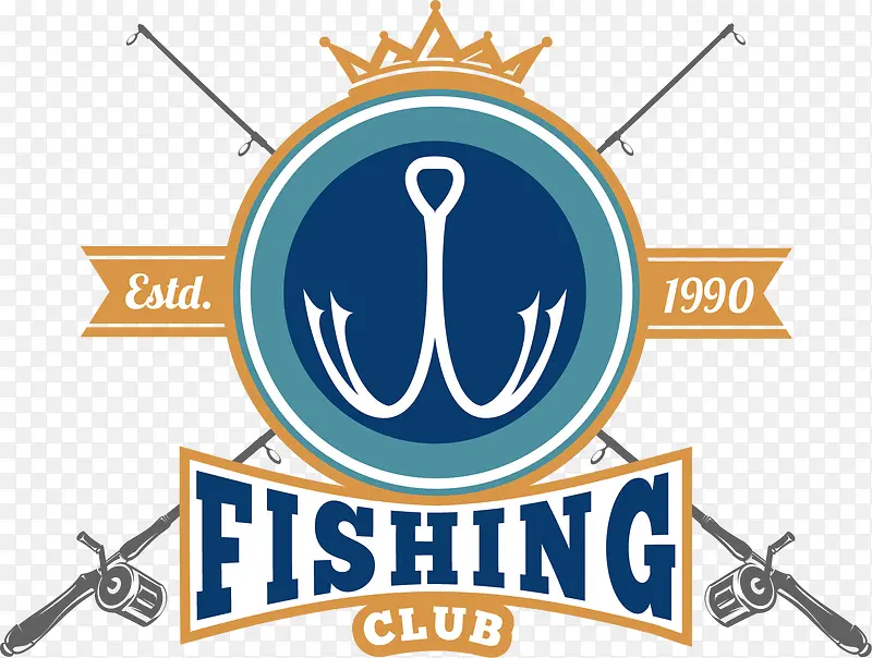 钓鱼俱乐部矢量图