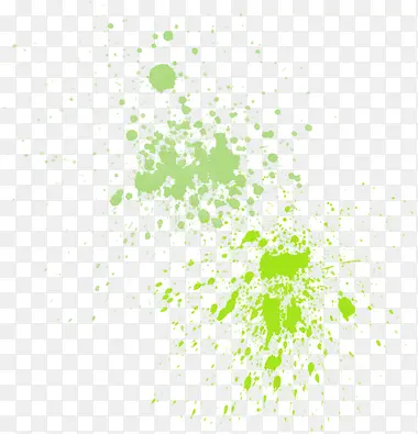 个性十足的绿色油漆飞溅