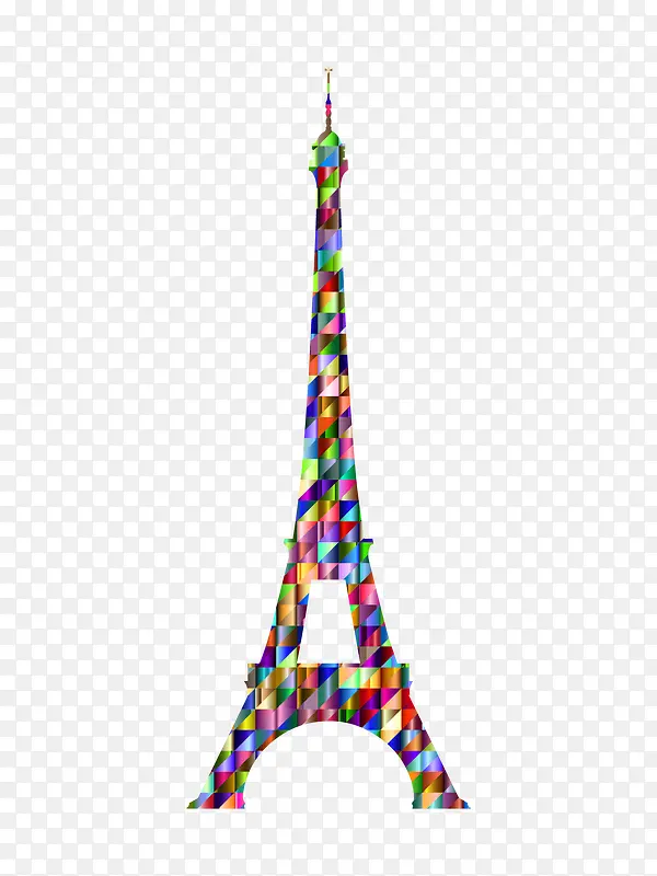 多彩巴黎铁塔矢量素材