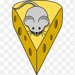 动物鼠标前的一个奶酪open-