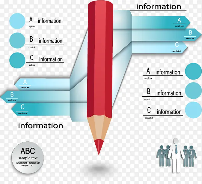 个性商务信息图表设计矢量素材,
