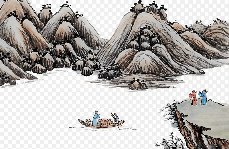 中国风友人送别图PNG图片素材下载_图片编号ymmnrlgy-免抠素材网